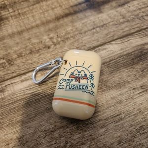 Camp Pusheen reusable straw Keychain d ring cute beige turquoise eco friendly